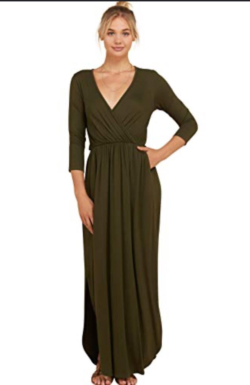 Annabelle Women's Curve Hemline Wrap Maxi XL - Black